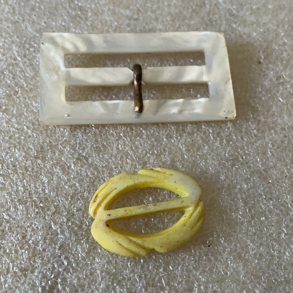 Vintage mother of pearl buckles